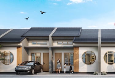 Design fasad Ameta Kyoto Residence tipe 1 lantai