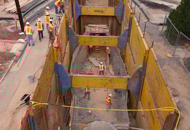 Construction site from above