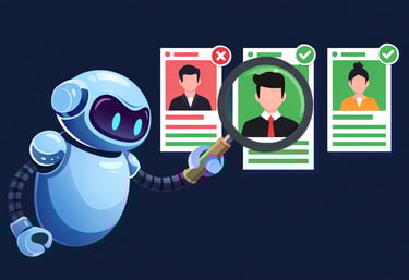 AI system automatically qualifying sales leads by analyzing customer profiles