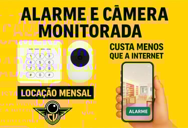 Sistema de câmeras monitoradas 24 horas em residência de Viamão.