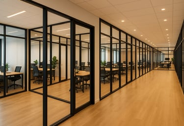 aluminium office partitions