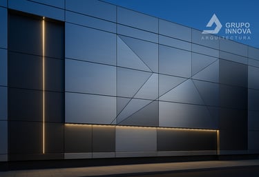 Diseñamos fachadas arquitectónicas en ACM, metal y vidrio para transformar la imagen de tu empresa