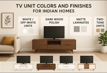 TV Unit colors and finishes