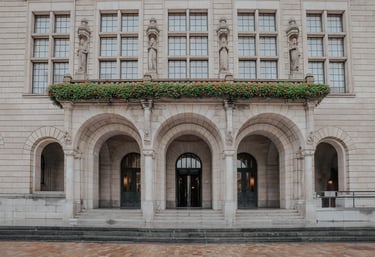 Prachtige architectuur van Stadhuis, ideaal voor professionele fotografie op locatie