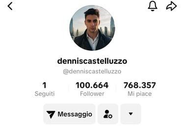 Profilo TikTok di Dennis Castelluzzo