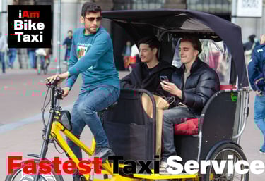 young duth boys on bike taxi ride