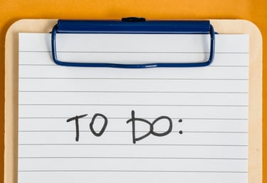 to do list on a clipboard