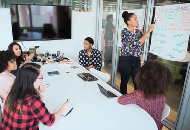 Group of women in a marketing meeting
