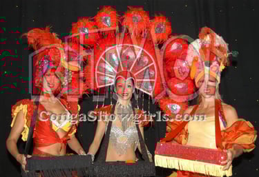 Conga Showgirls cigar bar strolling entertainment Miami Boca Raton Palm Beach Florida