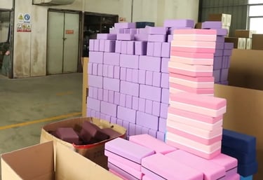 Yoga blocks packed for bulk orders and export shipment