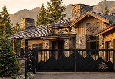 Custom welded gate for luxury home in Frenchtown