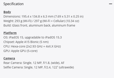 IPAD MINI 6 (2021) WIFI
