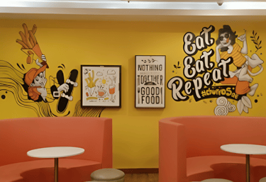 cafe wall interior design