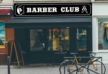 caseta luminoasa barber shop litere volumetrice colantari vitrine iasi agentie publicitate