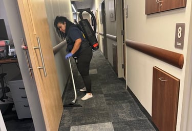 Girl Cleaning Carpet