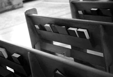 Sickle Cell Disease Association of EscaRosa: image of church benches.
