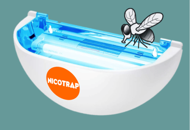 fluorescentes uva para captura de moscas en la industria alimentaria