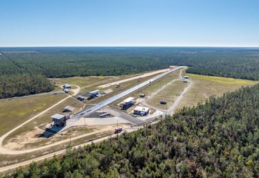 a drone image of a large property for sale