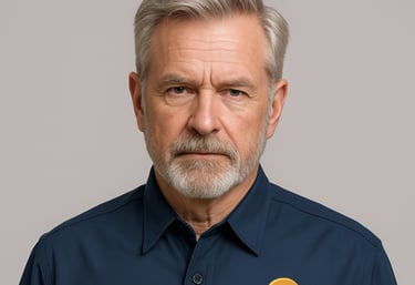 Homem sério e confiante