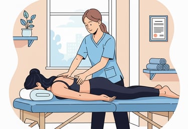 Fisioterapeuta en Albacete realizando masaje en Clínica Ikaika Salud