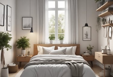 Moderní ložnice ve skandinávském stylu Opava