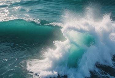 two men standing on a boat in the ocean