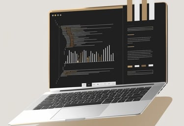 a laptop generating a profesional web