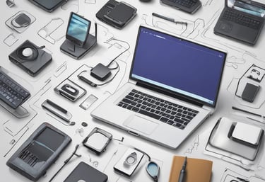 A friendly technician assisting a customer with a computer issue in a cozy home setting.