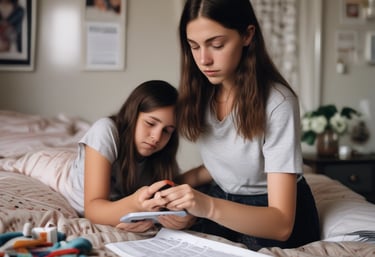 A bright therapy room decorated with green walls and zebra heart patterns, inviting and warm.