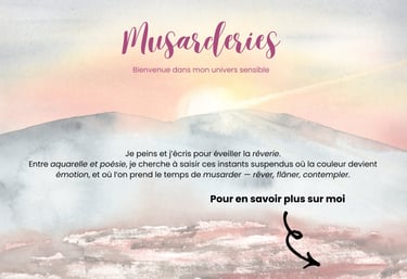 Artiste aquarelliste dans le Puy-de-Dôme, je crée des aquarelles originales inspirées de la nature, 