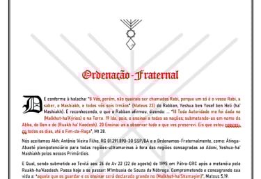 Alvará de Ordenação Fraternal