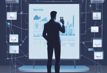 A man is standing on a stage in front of a backdrop with the text 'Social Media Marketing World'. He is wearing a patterned shirt and white pants, gesturing as he speaks. There is a podium with a microphone and two books on it. An audience is seated and listening attentively.