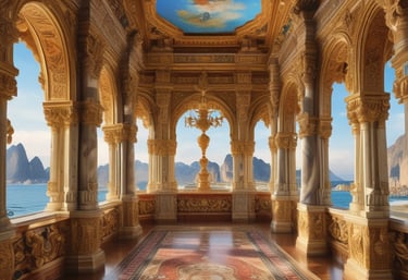 A serene luxury travel scene featuring a stylish traveler with premium gear overlooking a breathtaking mountain vista.