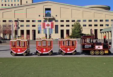 Trackless train rental Perfect for birthdays, festivals, parades, events and community celebrations.