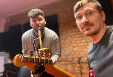 Džiazo muzikantai Nojus Jurkus ir Juris Benaitis