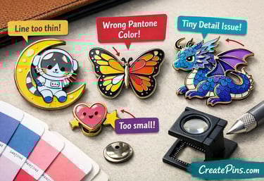 Enamel pin production mistakes reviewed by a professional pin manufacturer