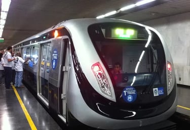 a train is parked in a tunnel in a tunnel