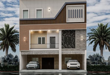 a house with a car parked in front of it