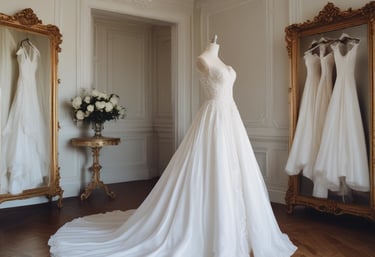 A beautifully decorated event hall with elegant lighting and tables set for a celebration.