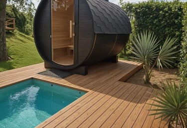 Fabricacíon saunas barril finlandesa colombia