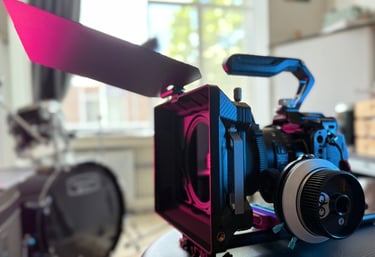 Lumix S5 rigged out for shooting videos.