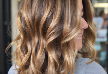 A stylish hair salon interior showcasing elegant decor.