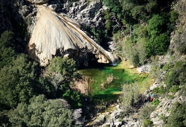 Su Fossu de Su Para waterfall in Villaputzu, Sarrabus mountains, Sardinia