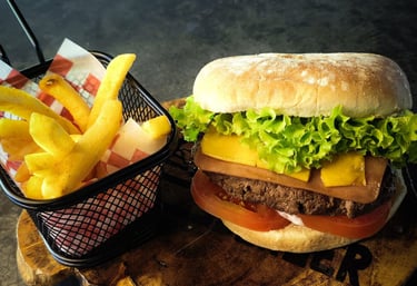 Hamburguesa Artesanal con carne Angus en Beer and Burger