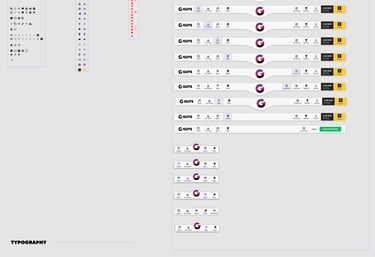 Guts design system—icon sets and multi-variant navigation bars using the heritage “nav bump” pattern