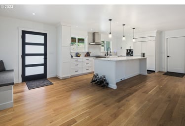 custom kitchen with island