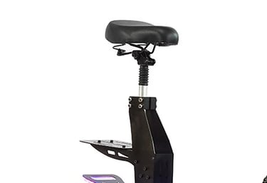 a scooter with a blue and red light on it