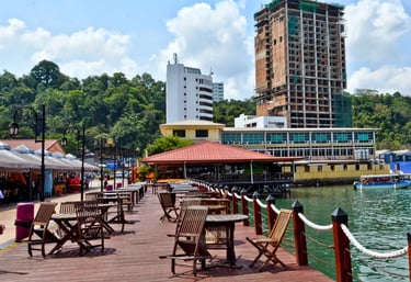 Jesselton Point ferry terminal in Kota Kinabalu, a short walk from Mixma Suites apartment hotel