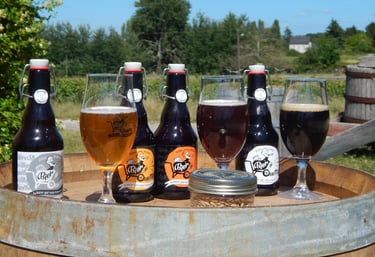 Les Bier'ouettes de la Brasserie d'Amboise : blonde, blanche, ambrée et noire