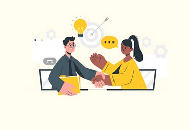 Illustration of people having a meeting